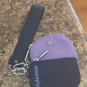 Lululemon Purple and Black Wristlet Set